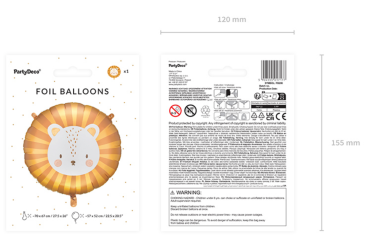 XL Folienballon Figur - Löwe - 57 x 52cm